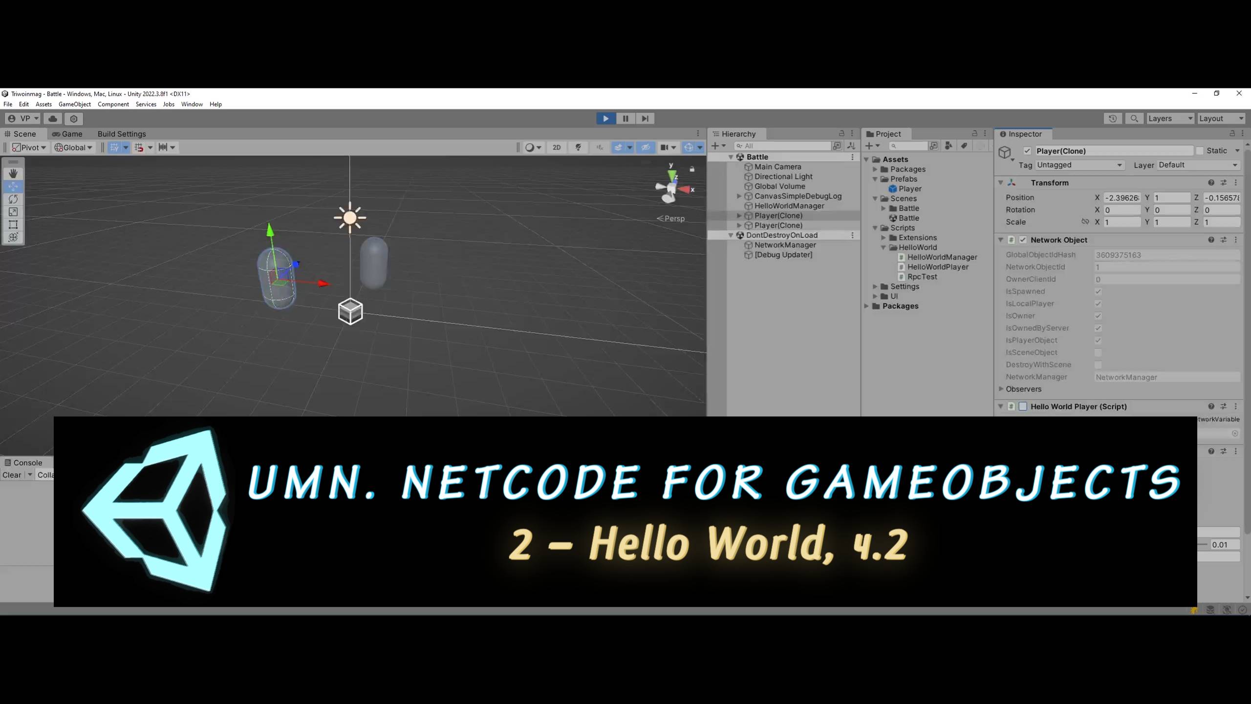 Unity Multiplayer. NGO 2 – Hello World, часть 2 смотреть онлайн
