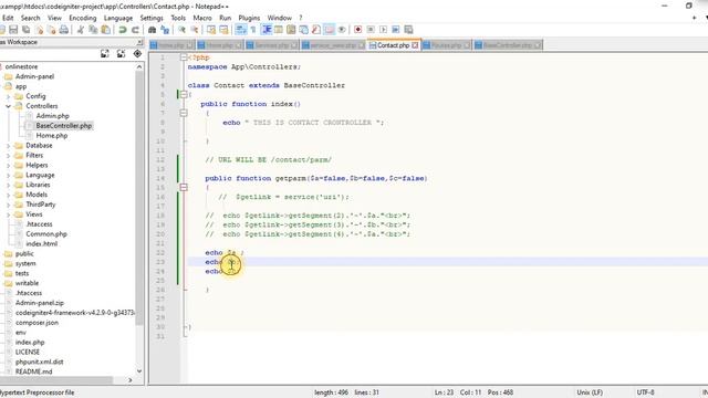Controller & URI Segments and With Multiple Parameters смотреть онлайн