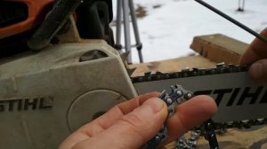 Заточка цепи для бензопилы