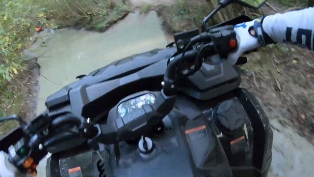 4K Поездка по бездорожью на Polaris 570 sportsman, CFORSE 500 и Loncin XWolf700 смотреть онлайн