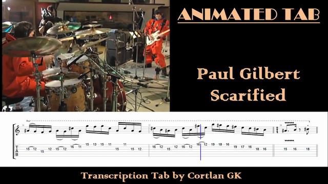 Paul Gilbert - Scarified - ANIMATED TAB by Cortlan GK смотреть онлайн