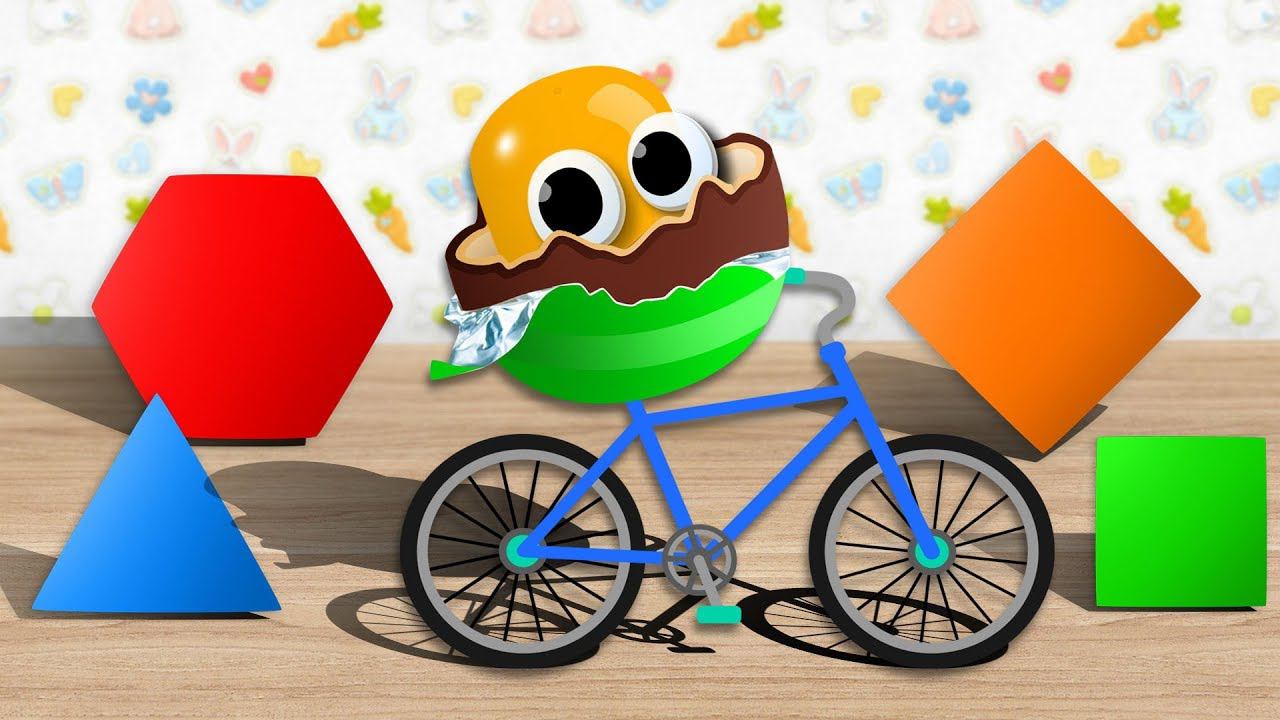 ЯЙЦО СЮРПРИЗ на Велосипеде. Открываем игрушки Барбоскины, игрушки Щенячий Патруль смотреть онлайн