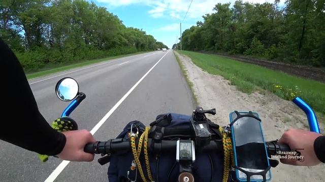 Первое велопутешествие в одиночку с палаткой. Строитель Курск. Встретил велопутешественника. Часть 1