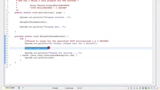 HOW CAN I DELAY A JAVA PROGRAM FOR FEW SECONDS смотреть онлайн
