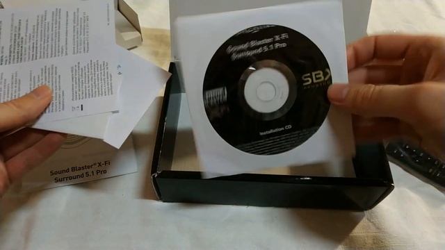 Распаковка - Звуковая карта Creative Sound Blaster X-Fi Surround 5.1 Pro
