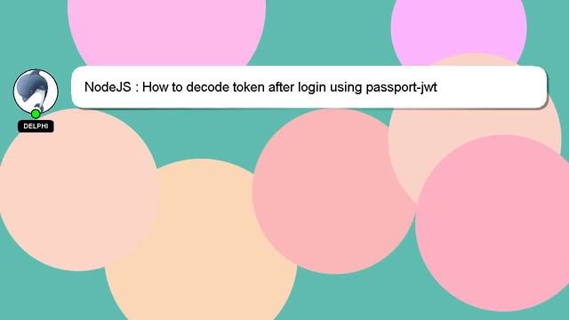 NodeJS : How to decode token after login using passport-jwt смотреть онлайн