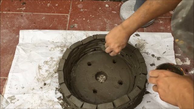 Craft Ideas Cement Decorative Lights Combine Plant Pots | Beautiful Design for Home and Garden Deco