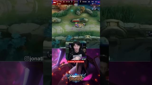 REAKSI Jonathan Liandi MELIHAT ONIC SANZ MALAH BERCANDA DI TURNAMEN - MOBILE LEGEND MSC 2023 #clips смотреть онлайн