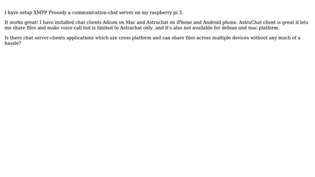 xmpp chat client for raspbian to send and receive messages & files cross platform devices смотреть онлайн