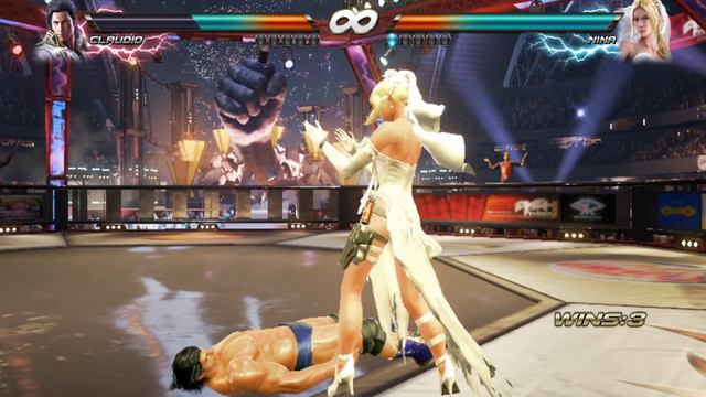 Tekken 7 Nina Trample On Claudio  (wrestling Trunks Outfit) (remake)
