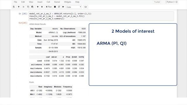 Time Series Analysis using Python | The Autoregressive Moving Average ARMA Model смотреть онлайн