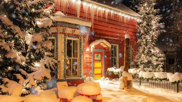 Very Relaxing Snow Falling - Winter Wonderland with Calming Music смотреть онлайн