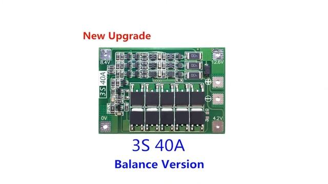 Литиевая плата 3S для защиты аккумулятора, балансная электросхема BMS 40 А, 11,1/12,6 В, смотреть онлайн