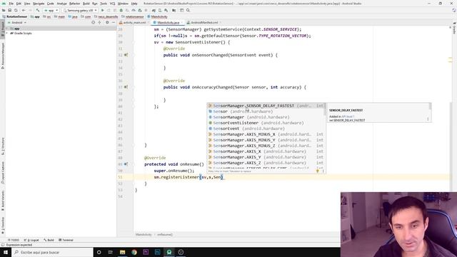 Сенсоры в Android/Гироскоп и Акселерометр/Android Studio Уроки смотреть онлайн