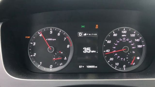 Hyundai Sonata 2.0 Turbo Acceleration 0-100 Km/h 245hp (248ps) 2015