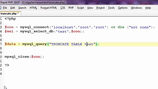11_truncate_database_table смотреть онлайн