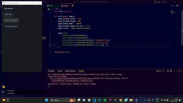 Flet: Button's Events & More | Python Flet Full Course in Hindi | #10 | iMobCode смотреть онлайн