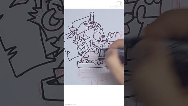 how to draw Pirate Using A Telescope 6 sec смотреть онлайн