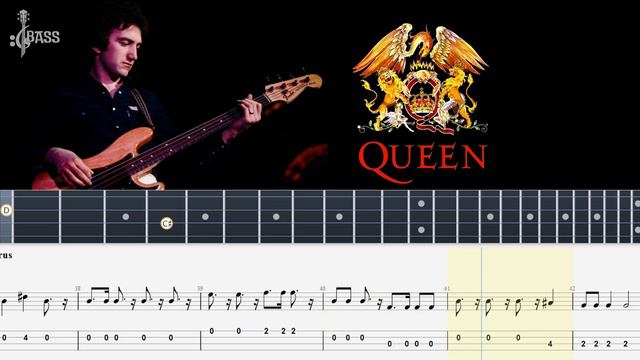 Queen - Teo Torriatte (Let Us Cling Together) (Bass Line + Tabs + Notation) By John Deacon смотреть онлайн