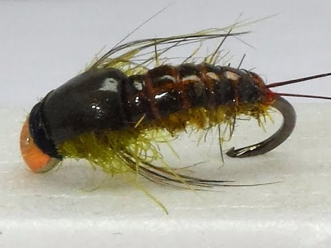 Мушка Holey Head Squirrel Olive Nymph.