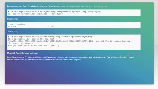 How to delete image from Azure Container Registry смотреть онлайн