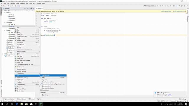 Een wijziging aan een Python-programma committen naar Git vanuit Pycharm смотреть онлайн