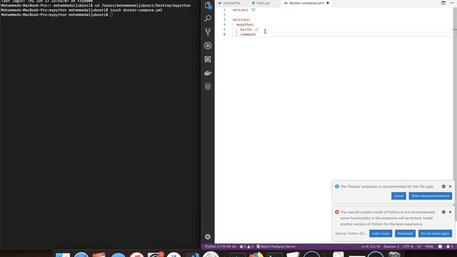 The Simplest way to docker and build docker-compose file and run python file смотреть онлайн
