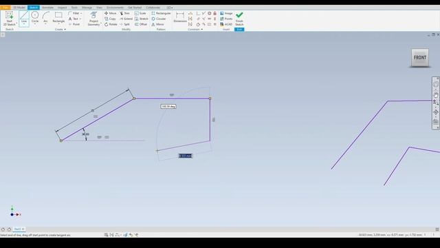 Autodesk Inventor 2021 | How to use Line & Circle Tools | Tutorial смотреть онлайн