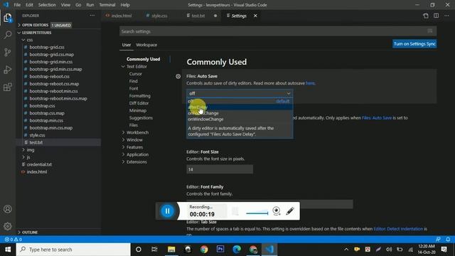 Auto-saving files upon changes with VSCode смотреть онлайн
