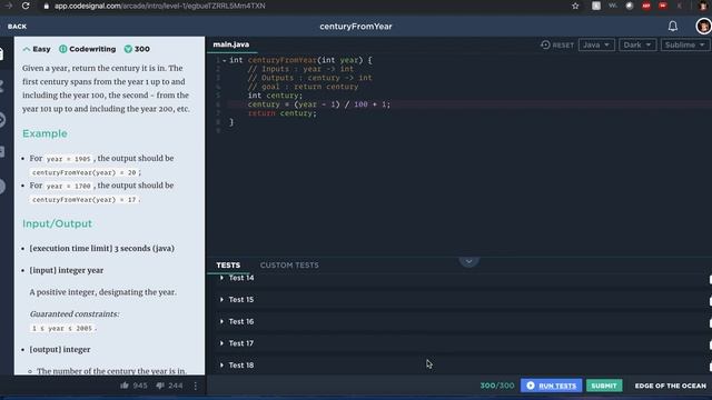 "Century from Year" - Codesignal #2 - JAVA / KOTLIN Solution смотреть онлайн