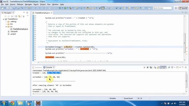 TreeSet (tailSet method) | Java Collection Framework смотреть онлайн