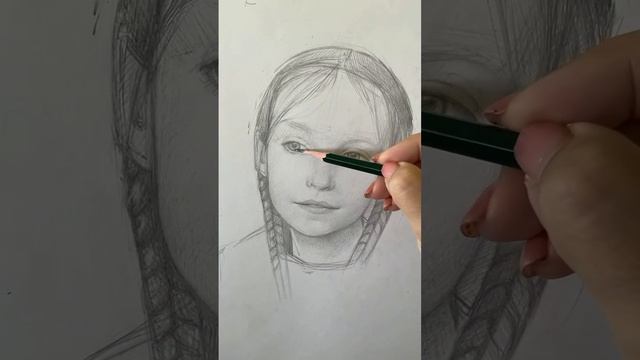 Рисуем портрет девочки. Учимся рисовать карандашом детский портрет. смотреть онлайн