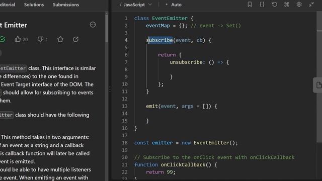 Event Emitter - Leetcode 2694 - JavaScript 30-Day Challenge смотреть онлайн