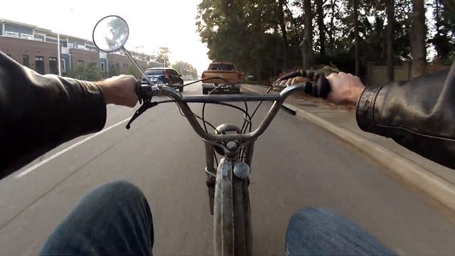 Modified Puch maxi moped ride, jammer clutch test, moped tuning. смотреть онлайн