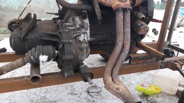 (КВАДРОЦИКЛ) из металлолома. установили двигатель #3 смотреть онлайн