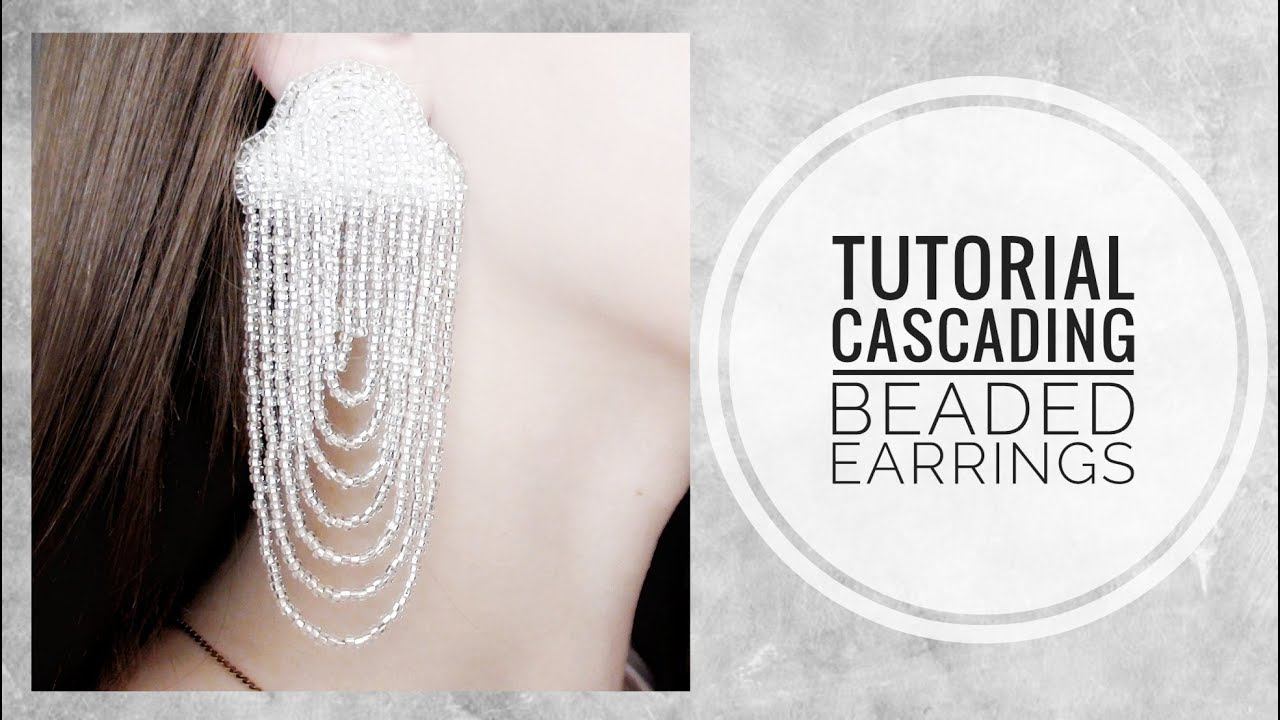 #МК - Каскадные серьги из бисера | #Tutorial - Cascading beaded earrings смотреть онлайн