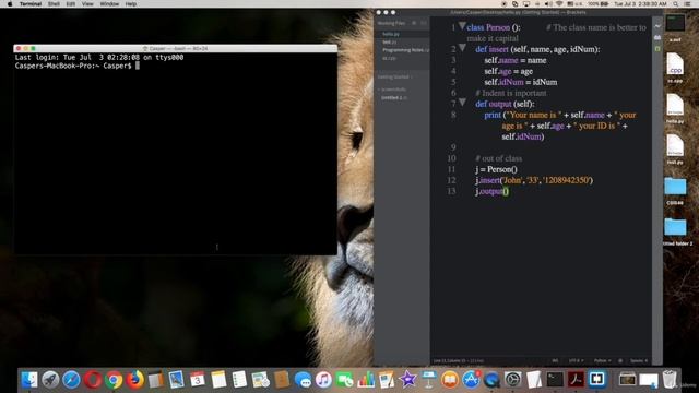 Create a Class Instance #16.3 complete python course from basic to brilliance смотреть онлайн