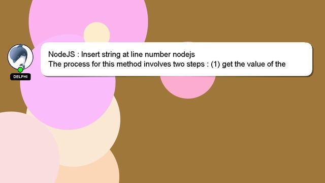 NodeJS : Insert string at line number nodejs смотреть онлайн