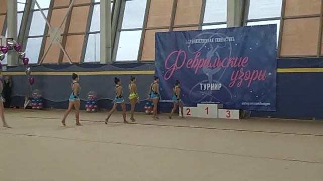 Награждение гимнасток 
