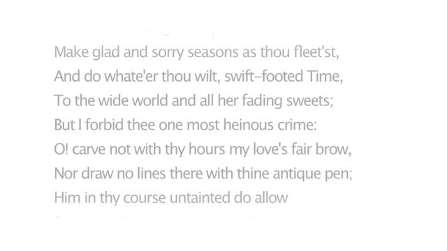Shakespeare's Sonnet 19 – Devouring Time, Blunt Thou the Lion's Paws смотреть онлайн