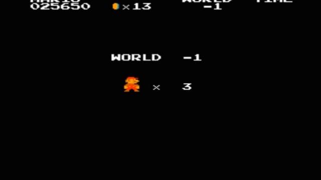 Минусовой уровень в Super Mario Bros смотреть онлайн