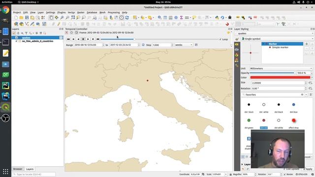 QGIS 3.14 time handling and map animation demo смотреть онлайн