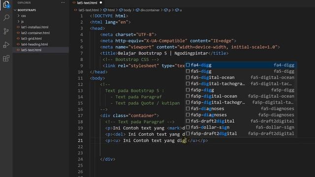 #5 - Text | Belajar Bootstrap 5 смотреть онлайн