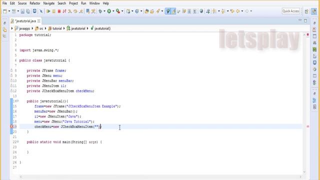 Video #83 - Java Swing Tutorial - JCheckBoxMenuItem Example смотреть онлайн
