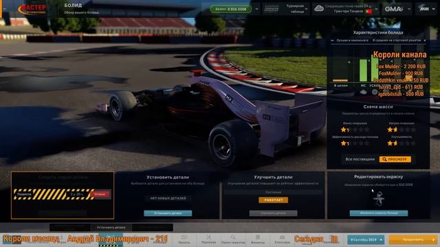 Motorsport Manager обзор и прохождение - European Racing Series - [Часть 16]