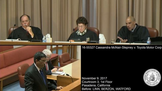 16-55327 Cassandra McNair-Stepney v. Toyota Motor Corp. смотреть онлайн