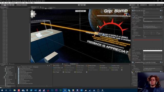 Finishing the Grappling Hook - Asteroids VR смотреть онлайн