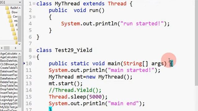 Yield( ) and Sleep( ) method in java || Live Example смотреть онлайн