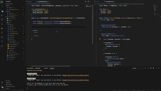 React hook using typescript create a countdown with react hook | chinese explain смотреть онлайн