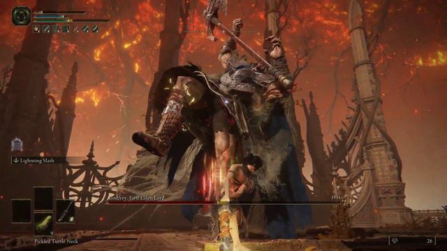Elden Ring - Godfrey/Hoarah Loux vs Dismounter + Lightning Slash [Solo,RL1,NoDmg,v1.08.1] смотреть онлайн